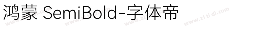 鸿蒙 SemiBold字体转换